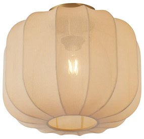 Plafon Japandi Dourado com Abajur Bege - Pluni Japandi