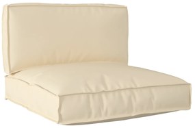 vidaXL Conjunto de Almofadas para Palete 2 pcs Bege 80 x 80 x 12 cm