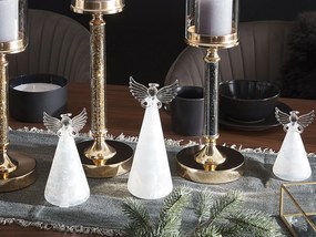 Conjunto de 3 figuras decorativas natalícias de anjos com iluminação LED KITTILA Beliani