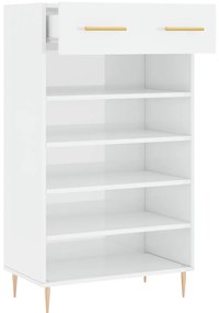 Sapateira 60x35x105 cm derivados de madeira branco brilhante