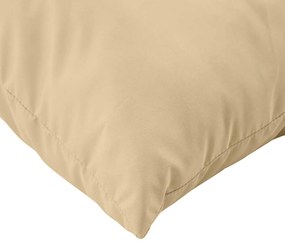 Almofadões de paletes 3 pcs mesclado tecido bege