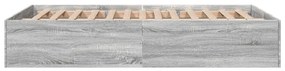 Estrutura de cama 135x190 cm derivados de madeira cinza sonoma
