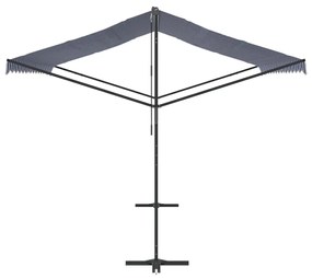 Toldo de pé 400x300 cm tecido e aço azul e branco