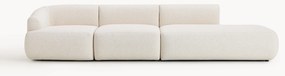 Chaise longue modular em bouclé Sofia (4 lugares)