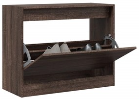 vidaXL Sapateira 80x34x63 cm derivados de madeira carvalho castanho
