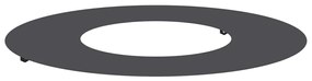 Vaso de Metal Preto Metal 60 x 60 x 1.3 cm Inserções Decorativas