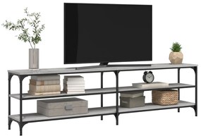 Móvel p/ TV 180x30x50cm derivados madeira/metal cinzento sonoma