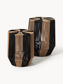Cestos de roupa em corda artesanais Gabe, conjunto de 2