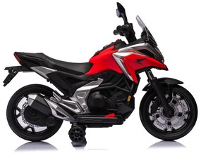 Mora elétrica para crianças 12V Honda NC750X com pneus de borracha Vermelha