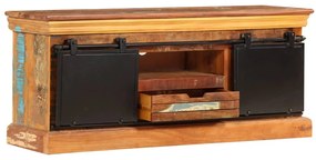 Móvel de TV 110x30x45 cm madeira recuperada maciça