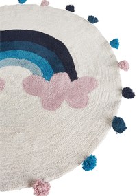 Tapete para crianças em algodão multicolor motivo de arco-íris ø 120 cm GORISA Beliani