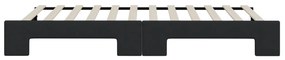 Sofá-cama com gavetão 100x200 cm tecido preto