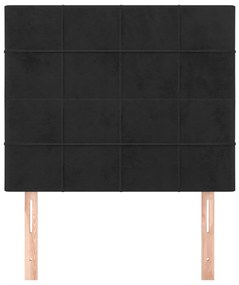 Cabeceira de cama 2 pcs veludo 90x5x78/88 cm preto