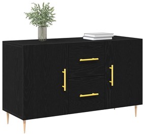 Buffet vidaXL Preto Carvalho 100x36x60 cm Madeira de Engenharia