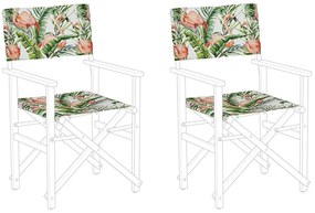 Conjunto de 2 capas multicolor motivo flamingo para cadeiras CINE Beliani