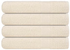 Toalhas 4 pcs 100x200 cm 360 gsm 100% algodão creme