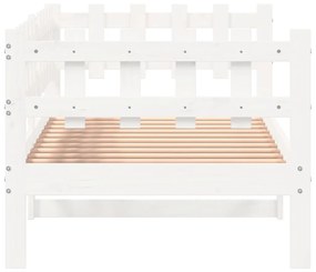 Sofá-cama sem colchão 90x190 cm madeira de pinho maciça branco