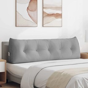 vidaXL Travesseiro para Costas Cinza Nuvem 160 x 24 x 50 cm tecido