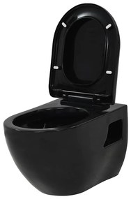 Sanita de parede com cisterna oculta, cerâmica, preto