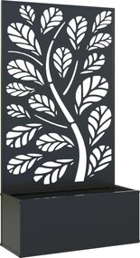 Outsunny Jardineira com biombo treliça para Planta Trepadeira, vaso de Flores - dim. 61L x 23l x 113H cm | Aosom Portugal