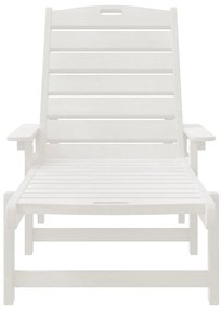 Espreguiçadeiras 2 pcs Branca 162x53x98.5 cm HDPE