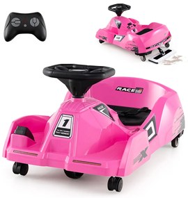 Kart elétrico de limpeza 12V, carro de corrida com esfregão removível, controle remoto de 3 velocidades, azul