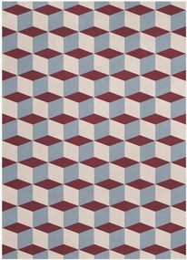 Tapete de lã artesanal de pelo curto Mulberry Sky