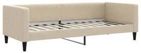 Sofá-cama c/ gavetão e colchões 80x200 cm tecido cor creme