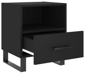 Mesas de cabeceira 2 pcs 40x35x47,5 cm deriv. de madeira preto