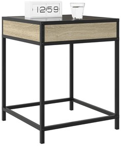 Mesa de cabeceira c/ LED Infinity 40x40x51 cm carvalho sonoma