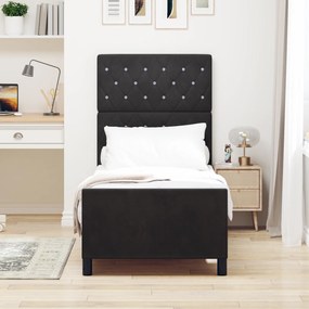 Cama vidaXL Preta 80x200 cm Veludo