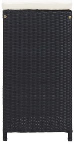 Conjunto de bar para exterior 9 pcs vime PE preto