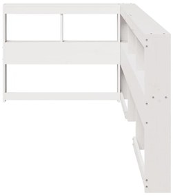 Estante cabeceira forma de L 90 cm madeira pinho maciça branco