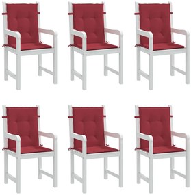 Almofadões lombares cadeiras jardim 6pcs oxford vermelho tinto