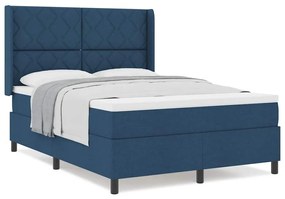Cama Box com Colchão Azul 140x190 cm em Tecido