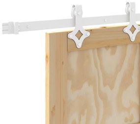 Porta Deslizante vidaXL com Conjunto de Ferragens 86x211 cm Madeira Só