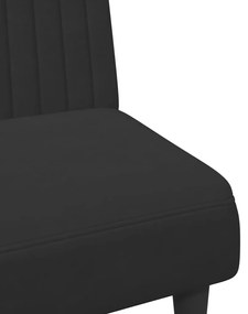 2 pcs conjunto de sofás veludo preto