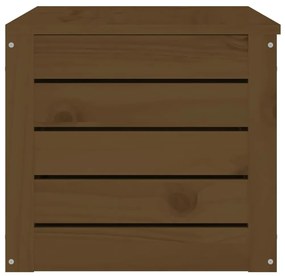 Caixa de arrumação 89x36,5x33 cm pinho maciço castanho mel