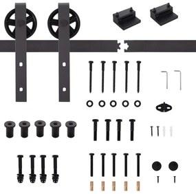 HOMCOM 67T/183cm Ferragens para Porta Corredeira Kit de Acessórios par