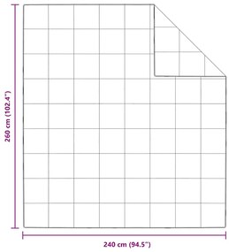 Edredom de Inverno Branco 240 x 260 cm Poliéster pêssego 105gsm