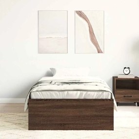 Estrutura de cama 90x190 cm carvalho castanho