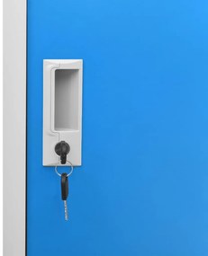 Cacifos 2 pcs 90x45x92,5 cm aço cinzento-claro e azul