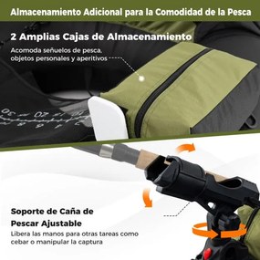 Barco de pesca insuflável 111 x 104 x 46 cm, com remo de alumínio, suporte ajustável para cana de pesca, bolsos de armazenamento, Camuflado