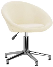 vidaXL Cadeira de escritório giratória tecido cor creme