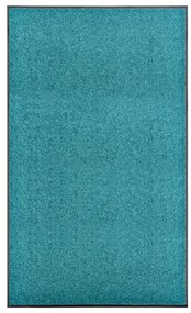 Tapete de porta lavável 90x150 cm azul ciano