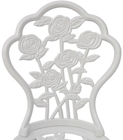 3 pcs conjunto bistrô alumínio fundido branco