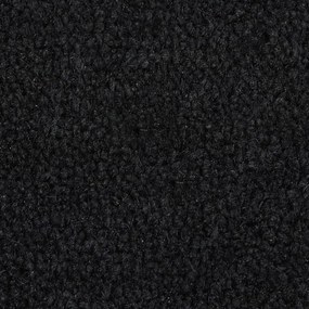 Tapete de porta 50x80 cm fibra de coco tufada preto