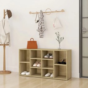 vidaXL Sapateira 103x30x54,5 cm contraplacado carvalho sonoma