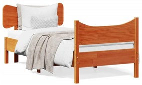 vidaXL Cama sem colchão 90x190 cm madeira de pinho maciça castanho-mel