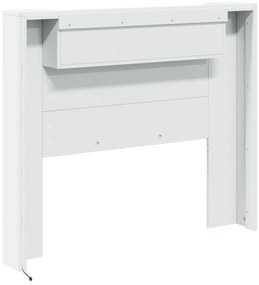Armário de cabeceira com luzes LED 120x16,5x103,5 cm branco
